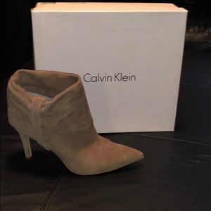 CK suede ankle booties